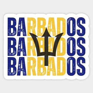 Barbados flag, barbadian flag Sticker